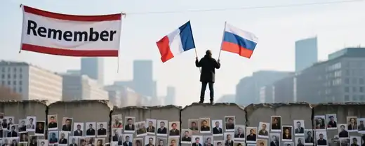 Знамя Победы пронесли через сердце Франции во время парада "Бессмертного полка